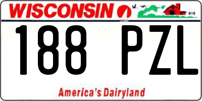 WI license plate 188PZL