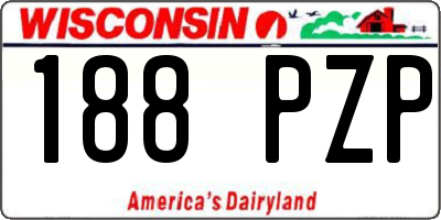 WI license plate 188PZP