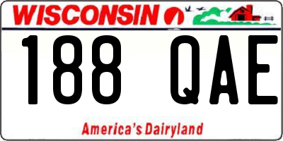 WI license plate 188QAE