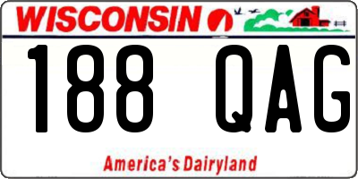 WI license plate 188QAG