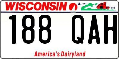 WI license plate 188QAH