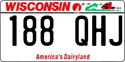 WI license plate 188QHJ