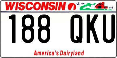 WI license plate 188QKU