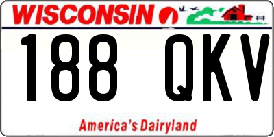 WI license plate 188QKV