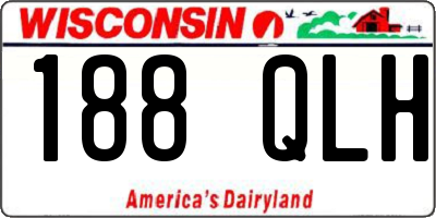 WI license plate 188QLH