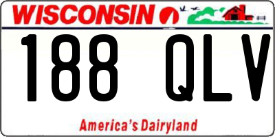 WI license plate 188QLV