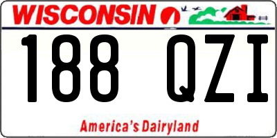 WI license plate 188QZI