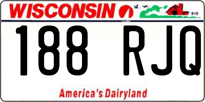 WI license plate 188RJQ