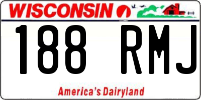 WI license plate 188RMJ