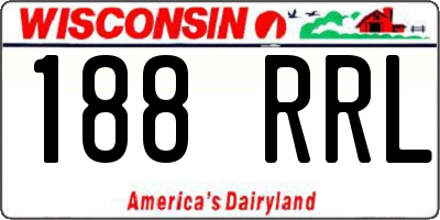 WI license plate 188RRL