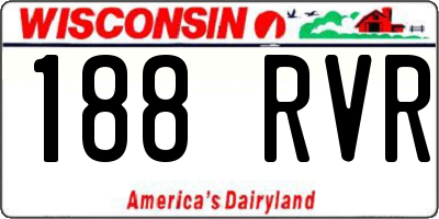 WI license plate 188RVR