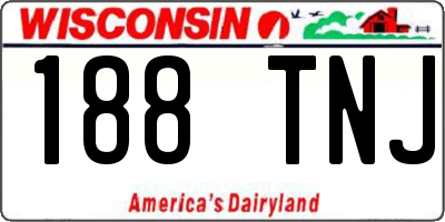 WI license plate 188TNJ