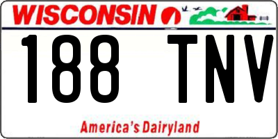 WI license plate 188TNV