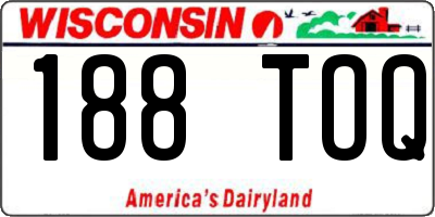 WI license plate 188TOQ