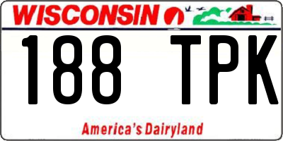 WI license plate 188TPK