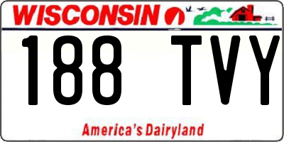 WI license plate 188TVY
