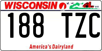 WI license plate 188TZC