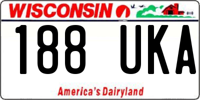 WI license plate 188UKA