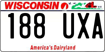 WI license plate 188UXA