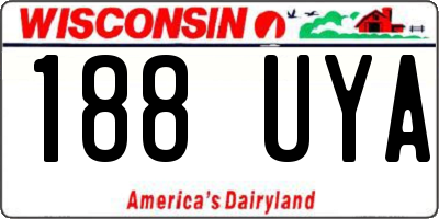 WI license plate 188UYA