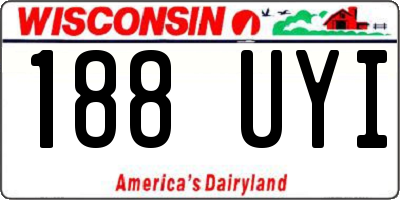 WI license plate 188UYI