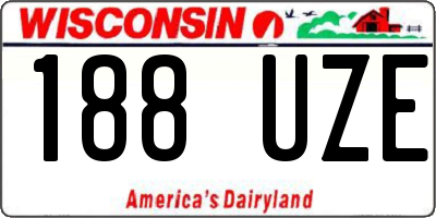 WI license plate 188UZE