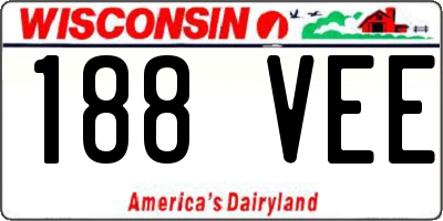 WI license plate 188VEE