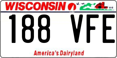 WI license plate 188VFE