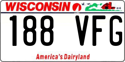 WI license plate 188VFG