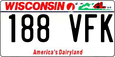 WI license plate 188VFK