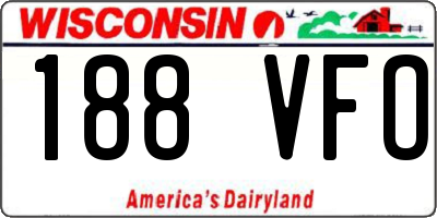 WI license plate 188VFO