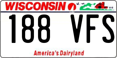 WI license plate 188VFS