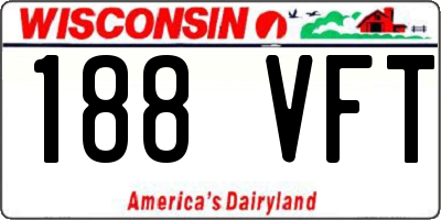 WI license plate 188VFT