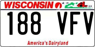 WI license plate 188VFV
