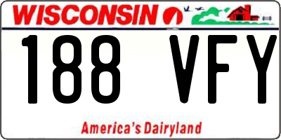 WI license plate 188VFY