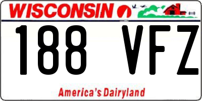 WI license plate 188VFZ