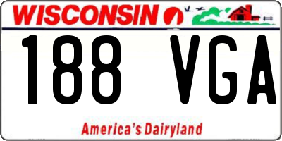 WI license plate 188VGA