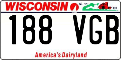 WI license plate 188VGB