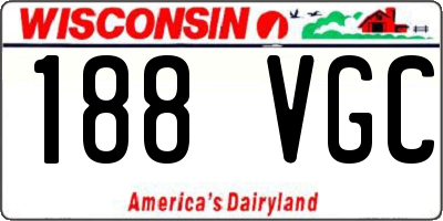 WI license plate 188VGC