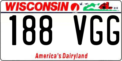 WI license plate 188VGG