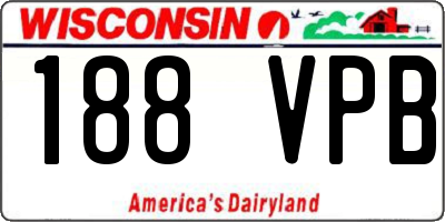 WI license plate 188VPB