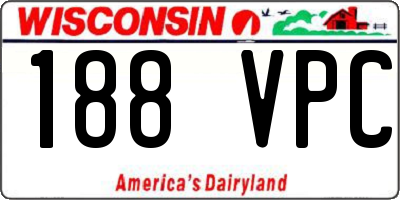 WI license plate 188VPC