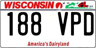 WI license plate 188VPD