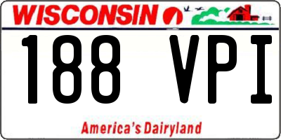 WI license plate 188VPI
