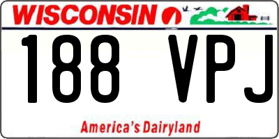 WI license plate 188VPJ