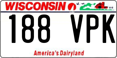 WI license plate 188VPK