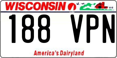 WI license plate 188VPN