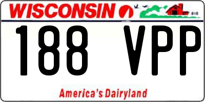 WI license plate 188VPP