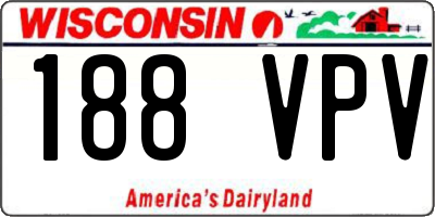 WI license plate 188VPV