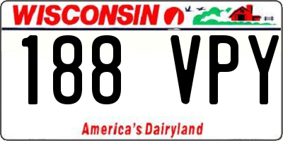 WI license plate 188VPY